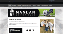 Desktop Screenshot of mandansoccer.com